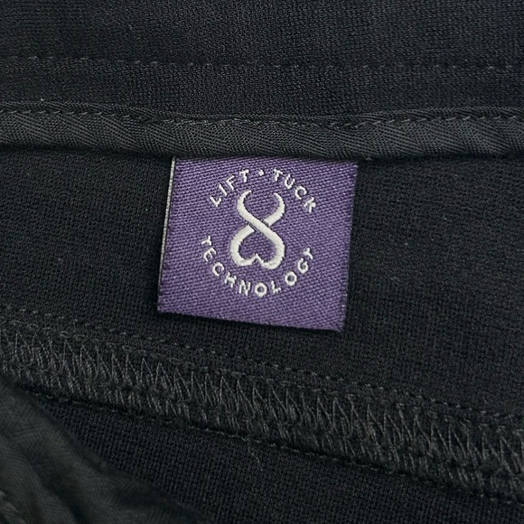 NYDJ Black Ponte Leggings Side Sequin‎ Panel Pants Size 6 Office Career 30x30 - Picture 14 of 16